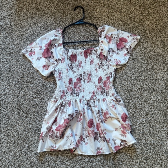 Tops - Floral Puff Sleeve Blouse